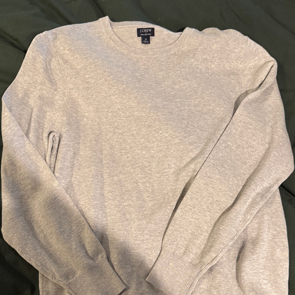 J. Crew Men’s Heather Light Gray Crewneck Sweater